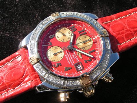 Breitling Chronomat Evolution Stahl Gold Steel B13356 rotes 